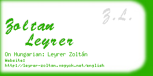 zoltan leyrer business card