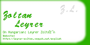 zoltan leyrer business card